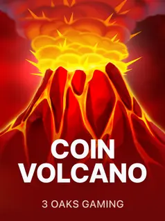 Slot Coin Volcano avec respins et symboles de pièces qui s'accumulent
