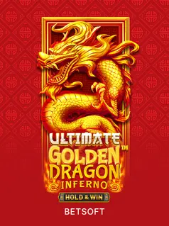 Machine à sous Ultimate Golden Dragon Inferno Hold Win avec dragon doré et mécaniques hold and win